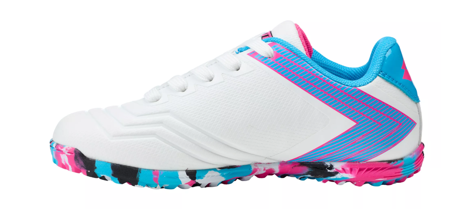 Lotto Jr Roma 500 Turf - White/Blue/Pink