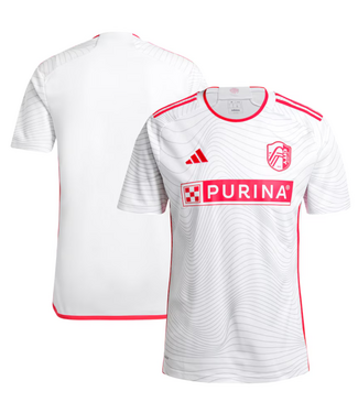 adidas adidas Saint Louis City SC 2024 -25 Away Jersey - White/Coral Red