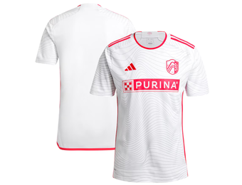 adidas Saint Louis City SC 2024 -25 Away Jersey - White/Coral Red