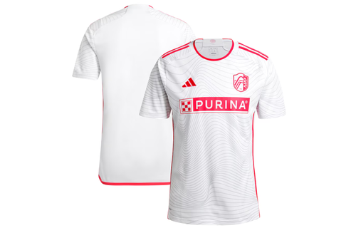 adidas Saint Louis City SC 2024 -25 Away Jersey - White/Coral Red