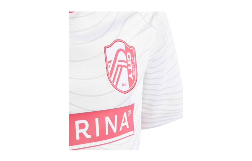 adidas Saint Louis City SC 2024 -25 Away Jersey - White/Coral Red