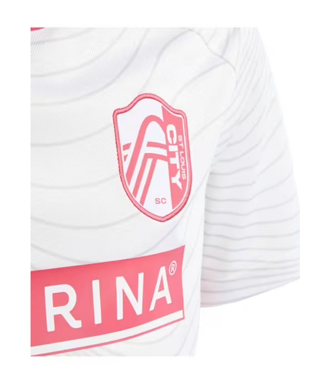 adidas adidas Saint Louis City SC 2024 -25 Away Jersey - White/Coral Red