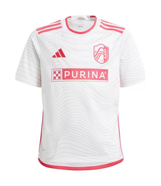 adidas adidas Youth Saint Louis City SC 2024 -25 Away Jersey - White/Coral Red