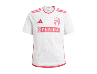 adidas Youth Saint Louis City SC 2024 -25 Away Jersey - White/Coral Red