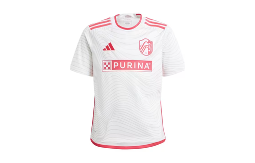 adidas Youth Saint Louis City SC 2024 -25 Away Jersey - White/Coral Red