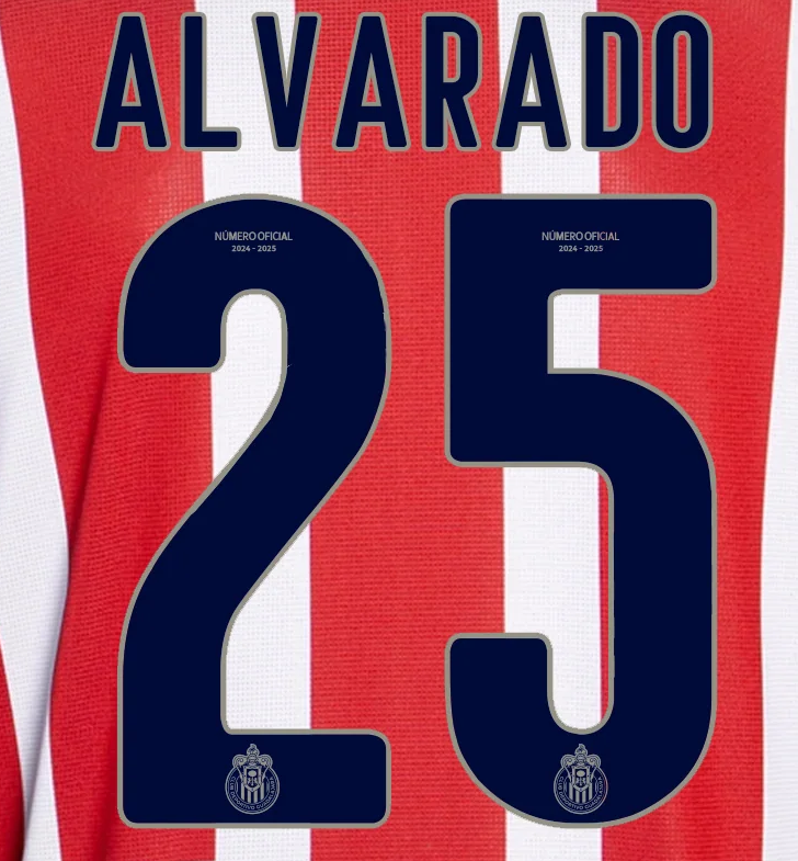 Liga MX 2025 - 26 Official Nameset ( Name and Number Set)