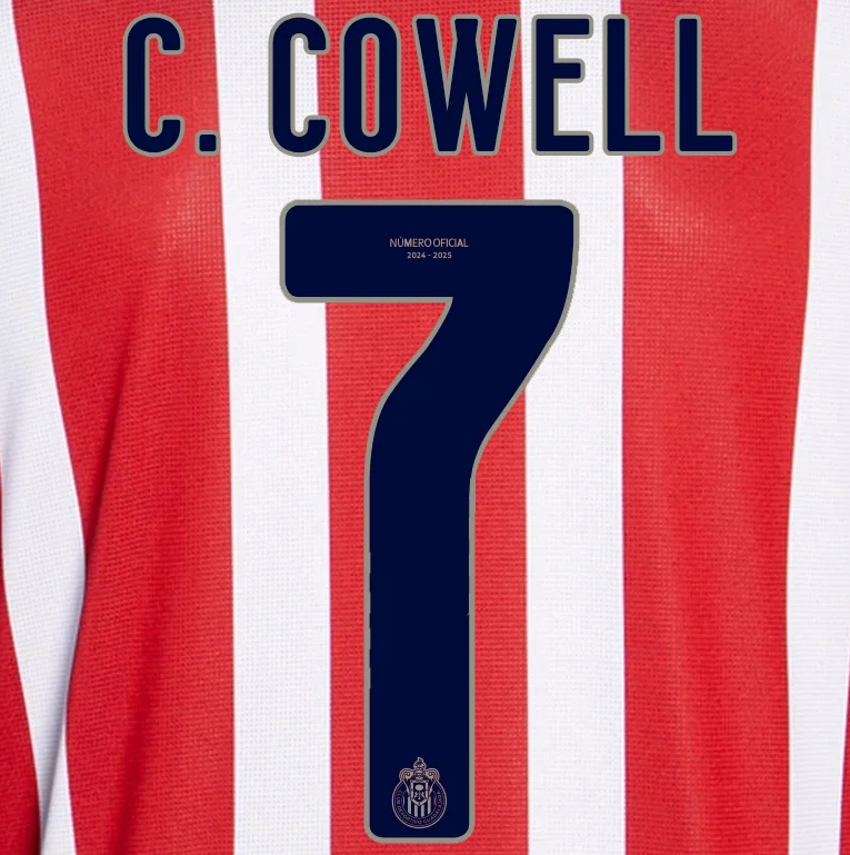 Liga MX 2025 - 26 Official Nameset ( Name and Number Set)