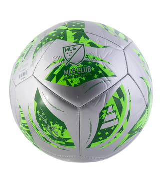 adidas adidas 2025 MLS Club Soccer Ball - Silver Metallic/Green