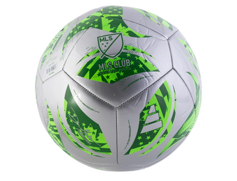 adidas 2025 MLS Club Soccer Ball - Silver Metallic/Green