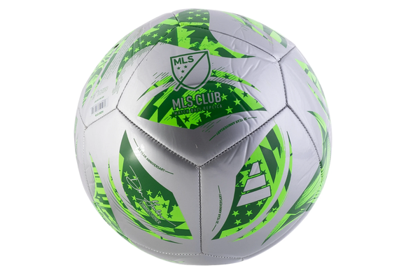 adidas 2025 MLS Club Soccer Ball - Silver Metallic/Green