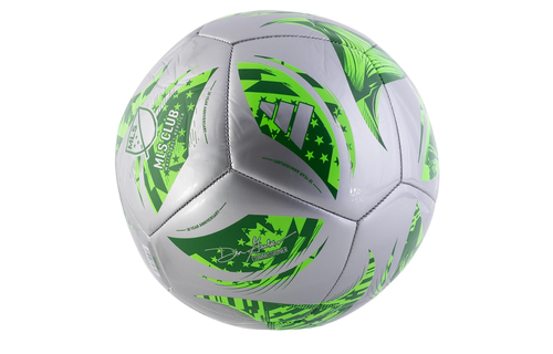 adidas 2025 MLS Club Soccer Ball - Silver Metallic/Green