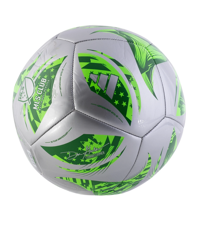 adidas adidas 2025 MLS Club Soccer Ball - Silver Metallic/Green