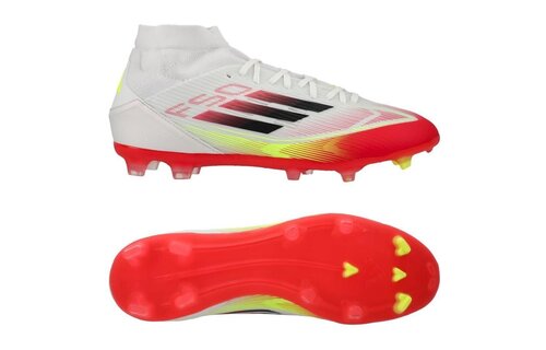 adidas Womens F50 League Mid FG / MG - Cloud White/Solar Yellow/Core Black