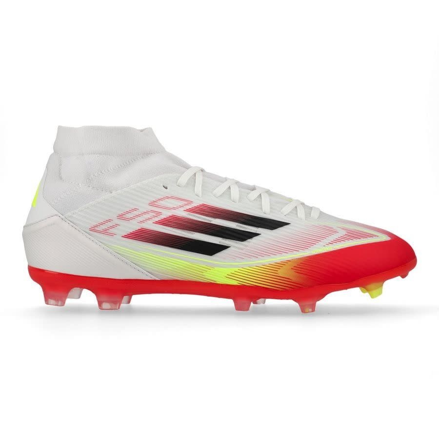 adidas Womens F50 League Mid FG / MG - Cloud White/Solar Yellow/Core Black