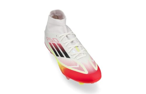 adidas Womens F50 League Mid FG / MG - Cloud White/Solar Yellow/Core Black