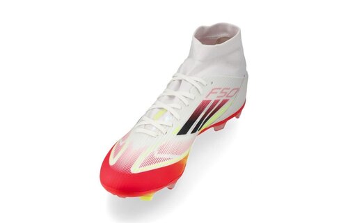 adidas Womens F50 League Mid FG / MG - Cloud White/Solar Yellow/Core Black