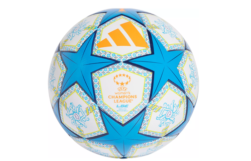 adidas Womens UCL Champions League 2024 - 25 FIFA Quality Ball - White/Blue/Orange