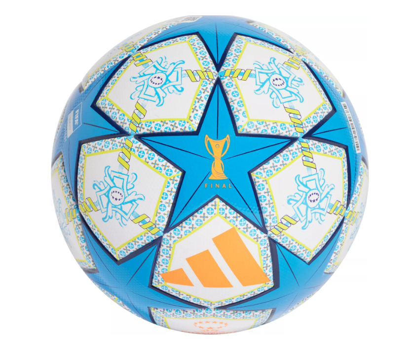 adidas Womens UCL Champions League 2024 - 25 FIFA Quality Ball - White/Blue/Orange