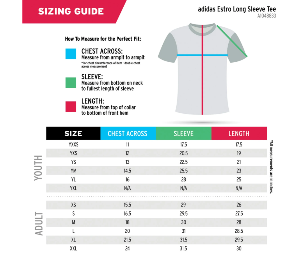 adidas Estro Base Long Sleeve Training / Underlayer Tee