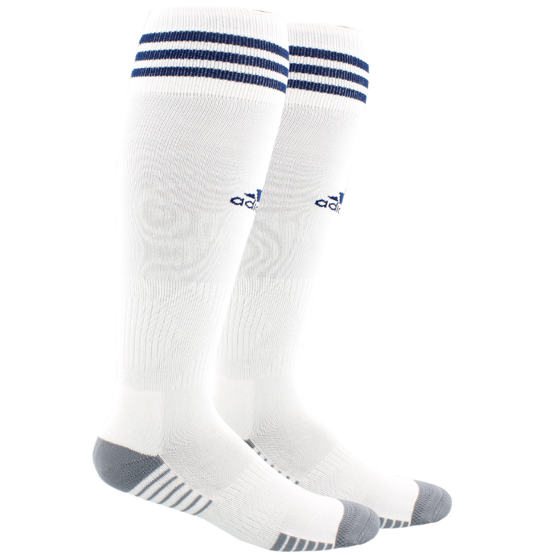 adidas Copa Zone IV Soccer Socks - White/Navy Blue