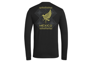 adidas Mexico 2025 De Oro Long Sleeve Fan Shirt - Black/Gold