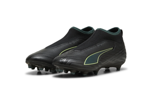Puma Jr Ultra 6 Match + FG/AG - Black/Fizzy Light/Green Terrain