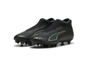Puma Jr Ultra 6 Match + FG/AG - Black/Fizzy Light/Green Terrain