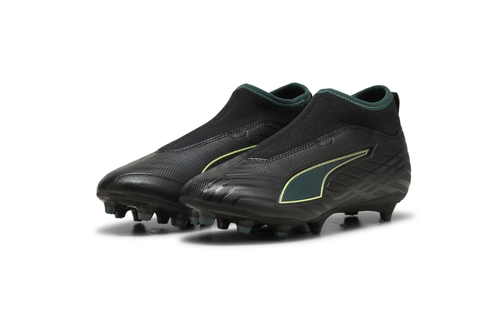 Puma Jr Ultra 6 Match + FG/AG - Black/Fizzy Light/Green Terrain