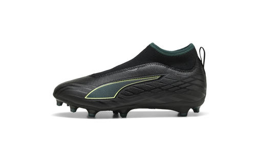 Puma Jr Ultra 6 Match + FG/AG - Black/Fizzy Light/Green Terrain