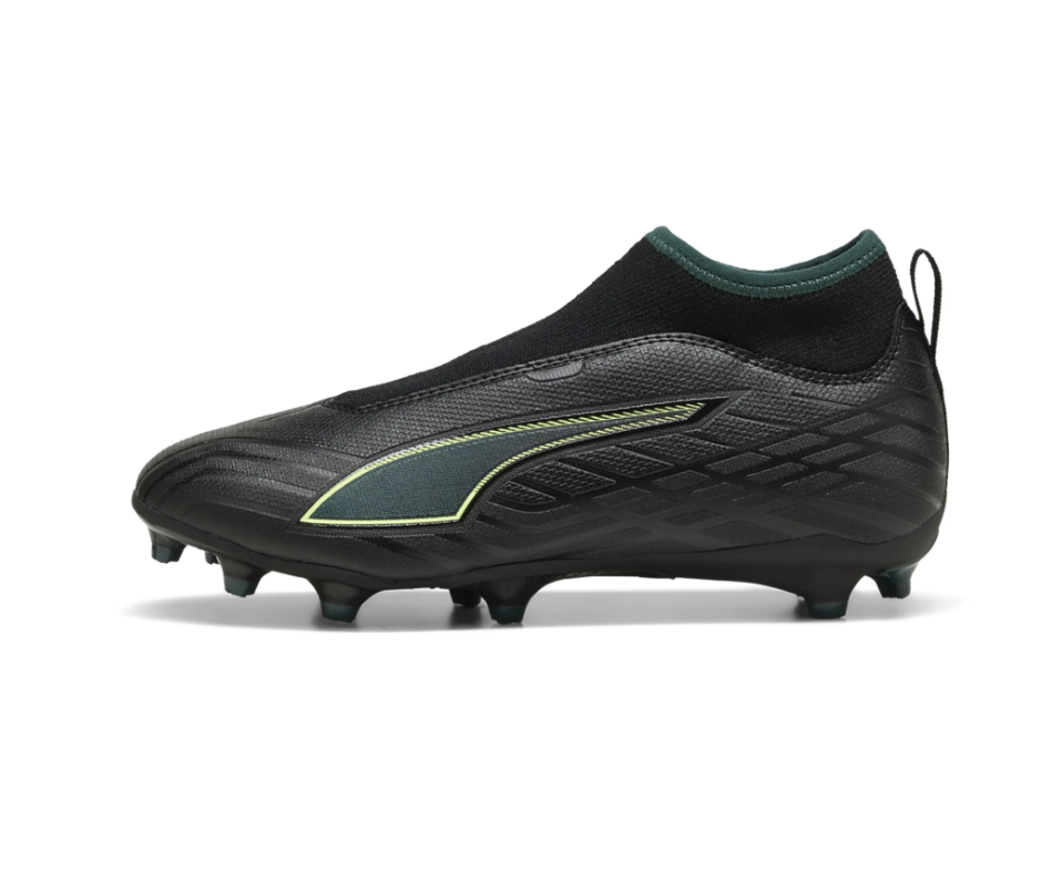Puma Jr Ultra 6 Match + FG/AG - Black/Fizzy Light/Green Terrain