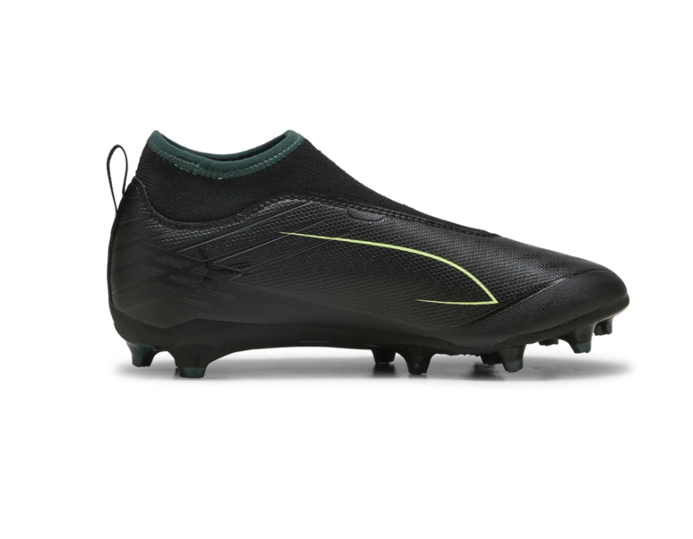 Puma Jr Ultra 6 Match + FG/AG - Black/Fizzy Light/Green Terrain