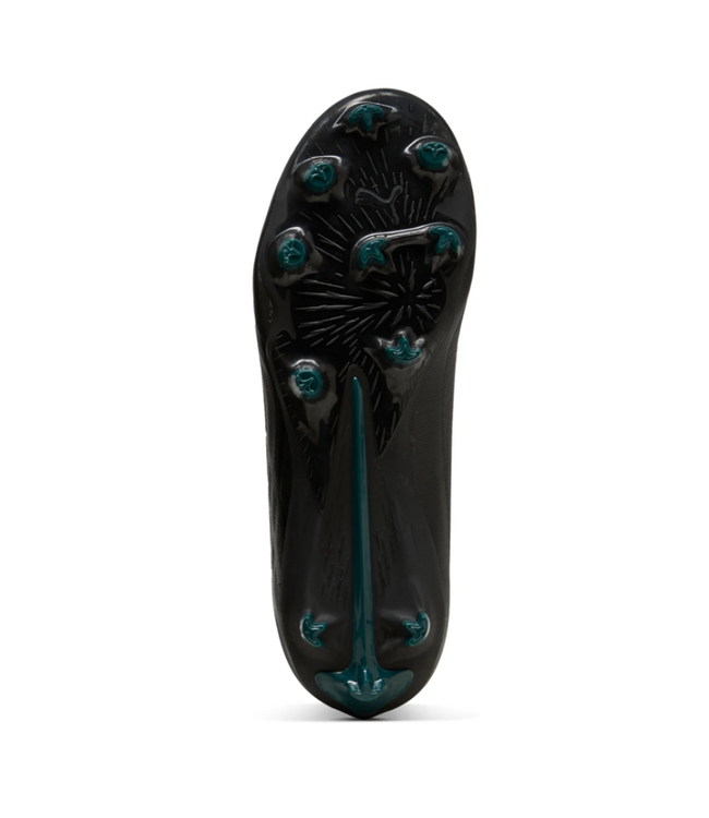 Puma Puma Jr Ultra 6 Match + FG/AG - Black/Fizzy Light/Green Terrain