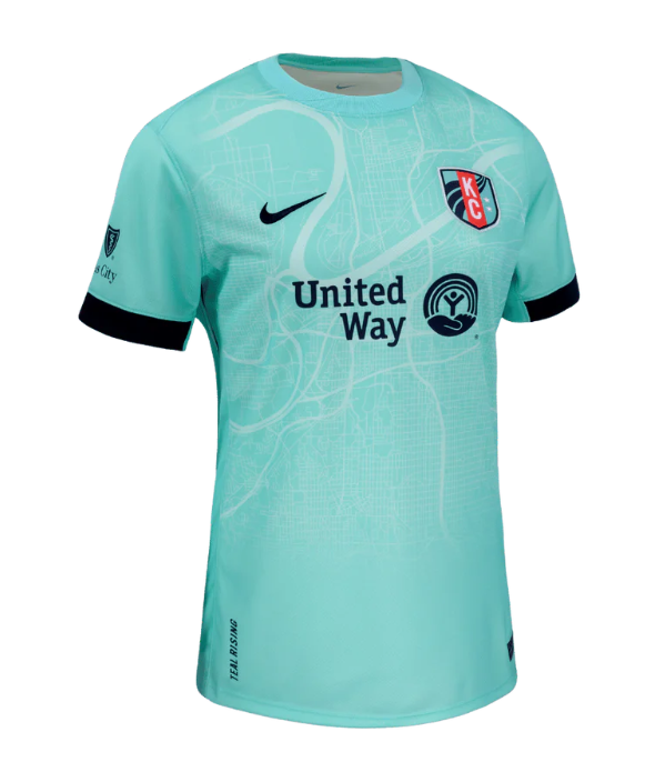 Nike Womens Kansas City KC Current 2025 Away Jersey - Hyper Turquoise