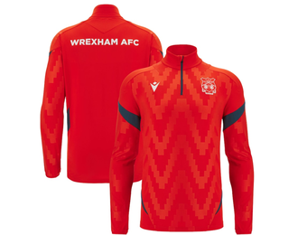 Macron Wrexham AFC  2025 - 26 Authentic 1/4 Zip Training Top - Red