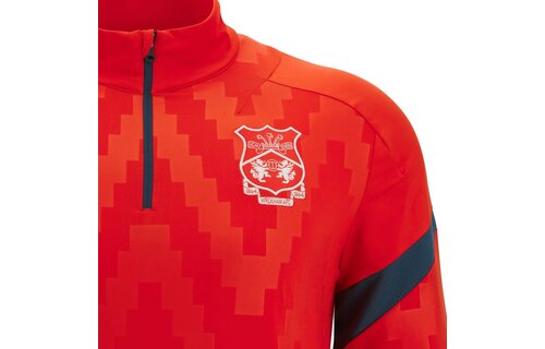 Macron Wrexham AFC  2025 - 26 Authentic 1/4 Zip Training Top - Red