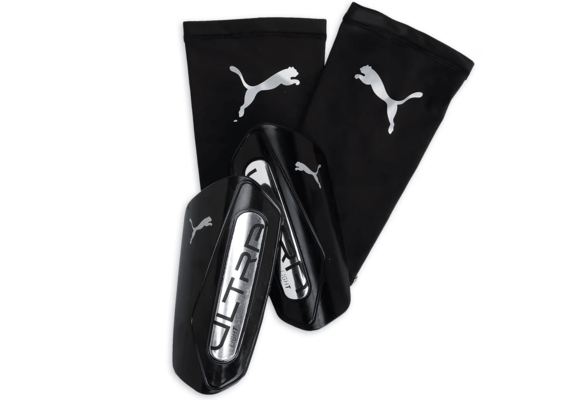 Puma 2025 Ultra Light Sleeve Shin Guards - Black/Silver