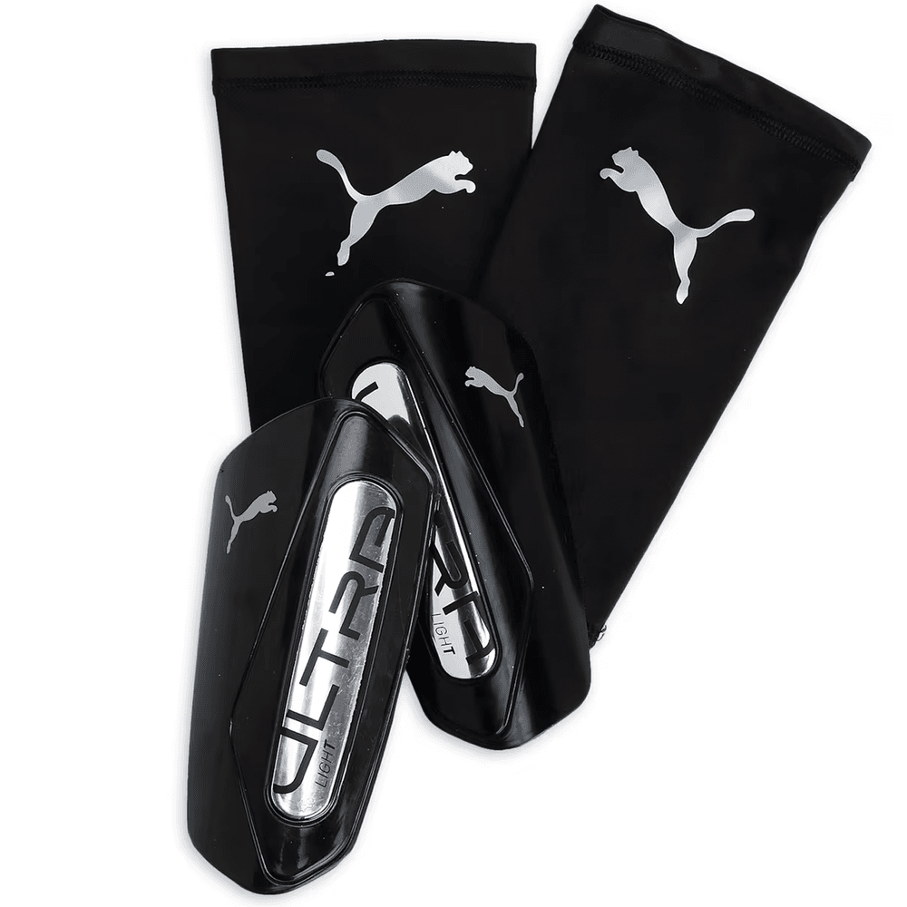 Puma 2025 Ultra Light Sleeve Shin Guards - Black/Silver