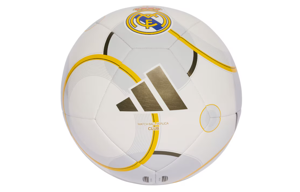 adidas Real Madrid 2025 - 2026 Home Club Soccer Ball - White/Gold
