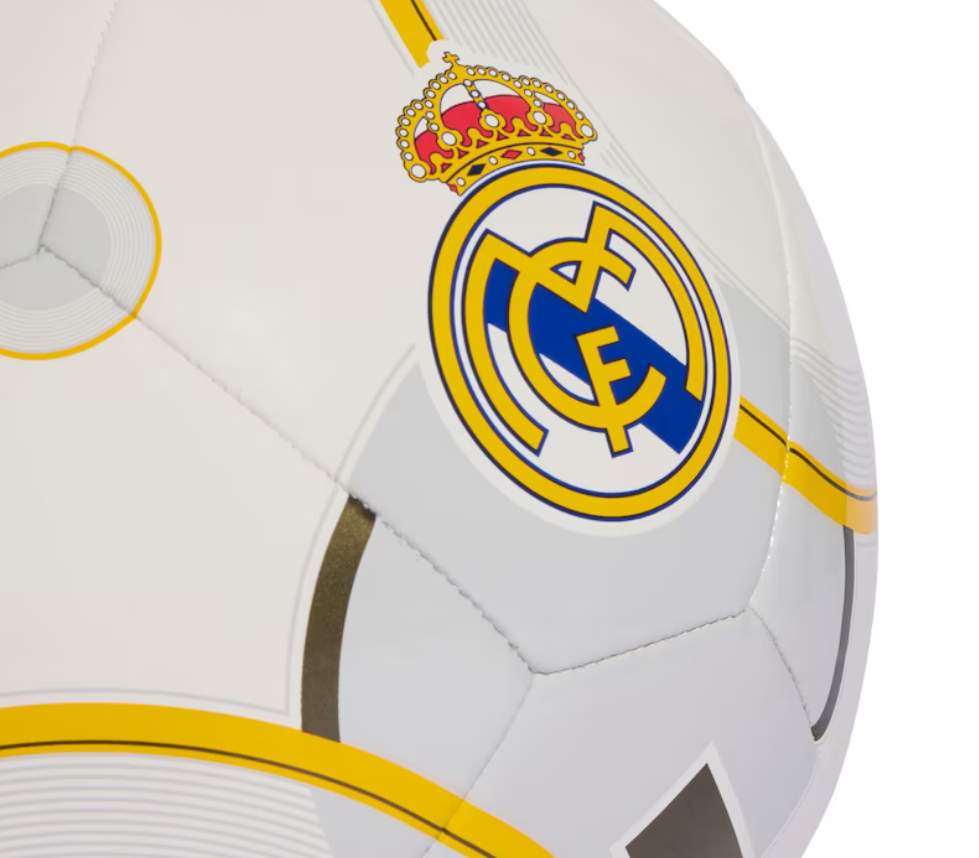 adidas Real Madrid 2025 - 2026 Home Club Soccer Ball - White/Gold