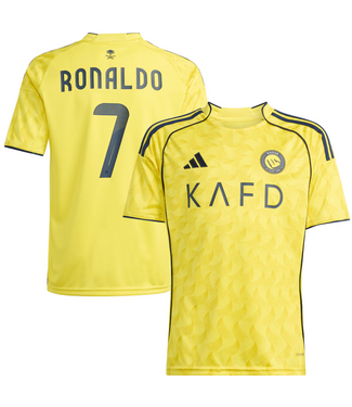 adidas adidas Al Nassr 2025 -26 Cristiano Ronaldo Home Jersey - Impact Yellow/Night Indigo
