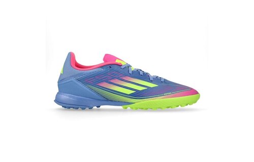 adidas F50 League TF Turf Soccer Shoes Celestial Pack - Blue Fusion/Lucid Lemon/Lucid Pink