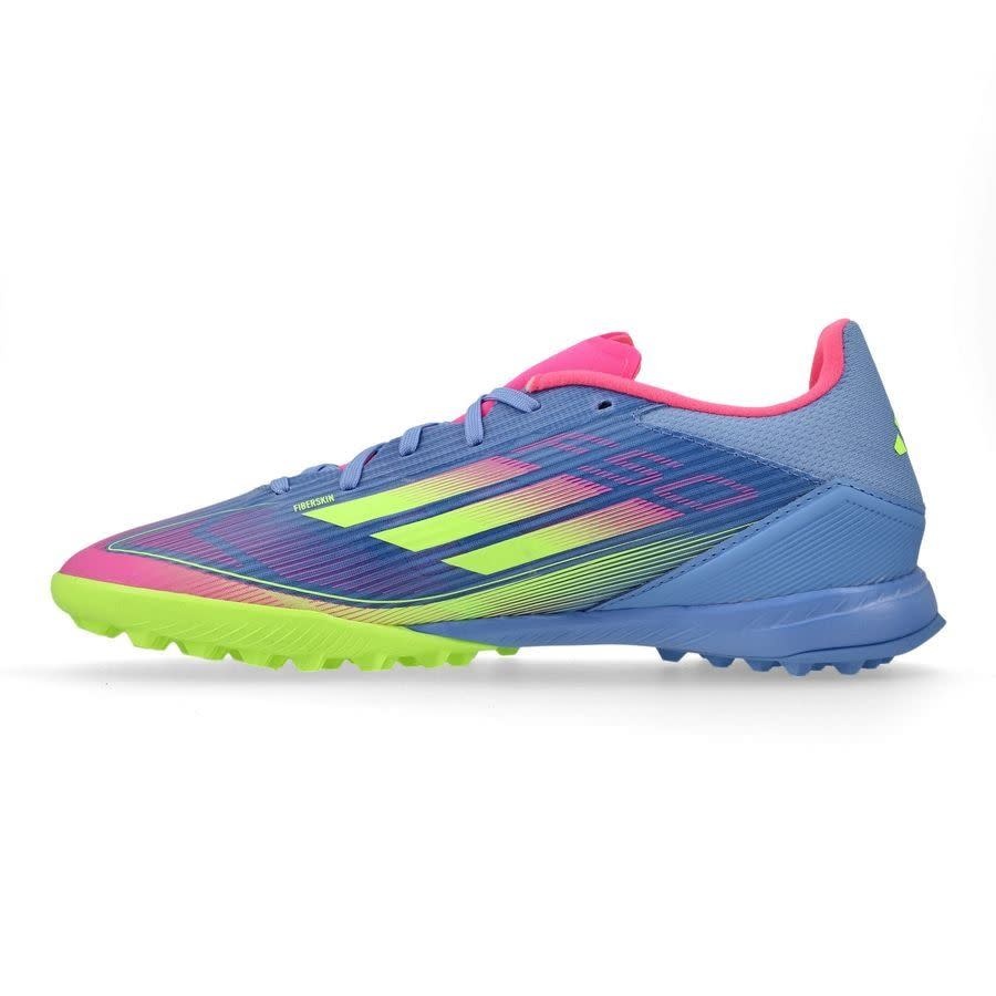 adidas F50 League TF Turf Soccer Shoes Celestial Pack - Blue Fusion/Lucid Lemon/Lucid Pink