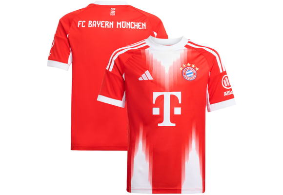 adidas Bayern Munich 2025 - 26 Youth Home Jersey - Red/White