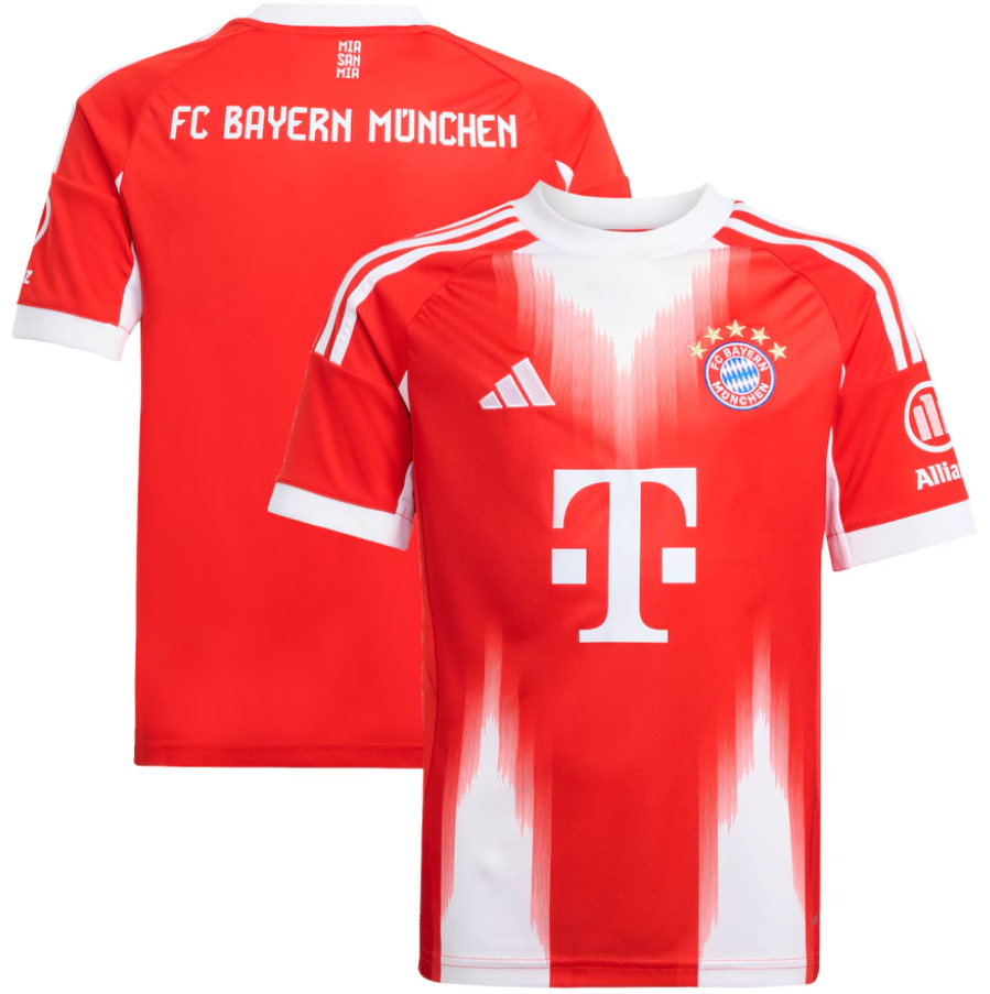 adidas Bayern Munich 2025 - 26 Youth Home Jersey - Red/White