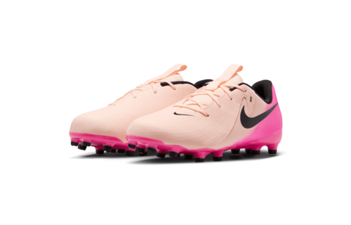 Nike Jr Phantom GX Academy FG / MG Cleats - Crimson Tint/Black/Pink Blast