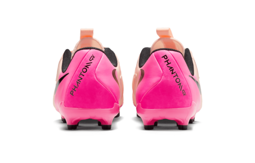 Nike Jr Phantom GX Academy FG / MG Cleats - Crimson Tint/Black/Pink Blast
