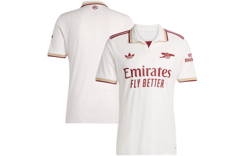 adidas Arsenal 2025 - 26 Third Jersey - Cloud White/Burgundy