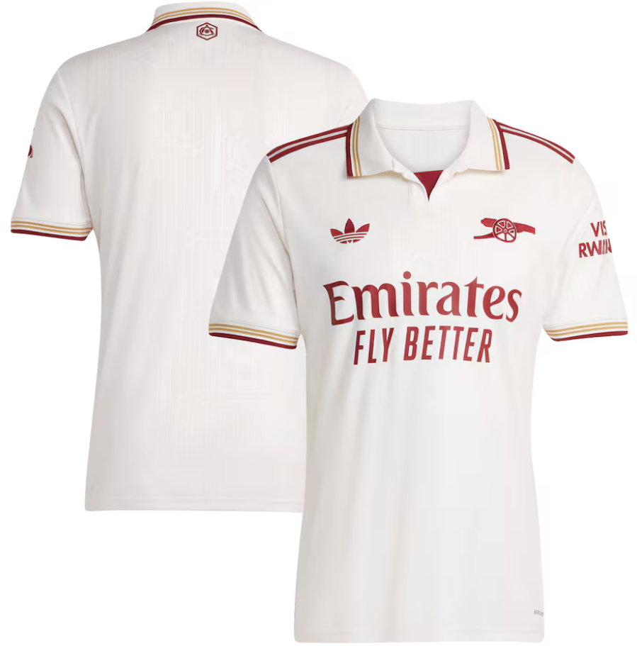 adidas Arsenal 2025 - 26 Third Jersey - Cloud White/Burgundy