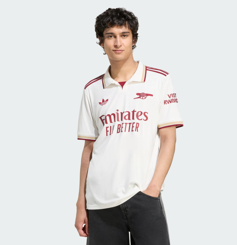 adidas Arsenal 2025 - 26 Third Jersey - Cloud White/Burgundy