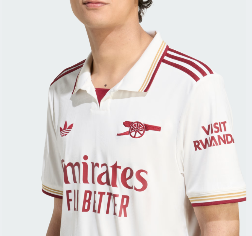 adidas Arsenal 2025 - 26 Third Jersey - Cloud White/Burgundy